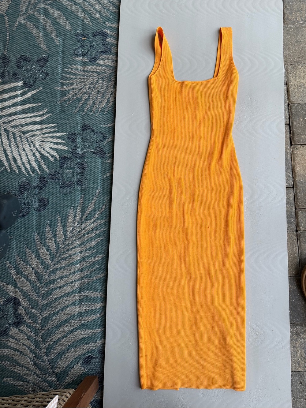 Ronny kobo Women's Orange Square-Neck Bodycon Dress
